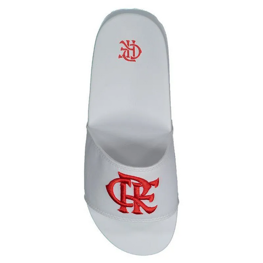 Chinelo Flamengo CRF Branco e Vermelho