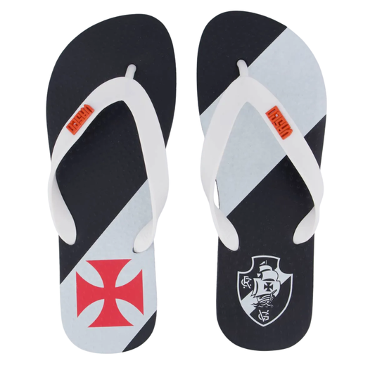 Chinelo Vasco Camisa I 24 Branco e Preto