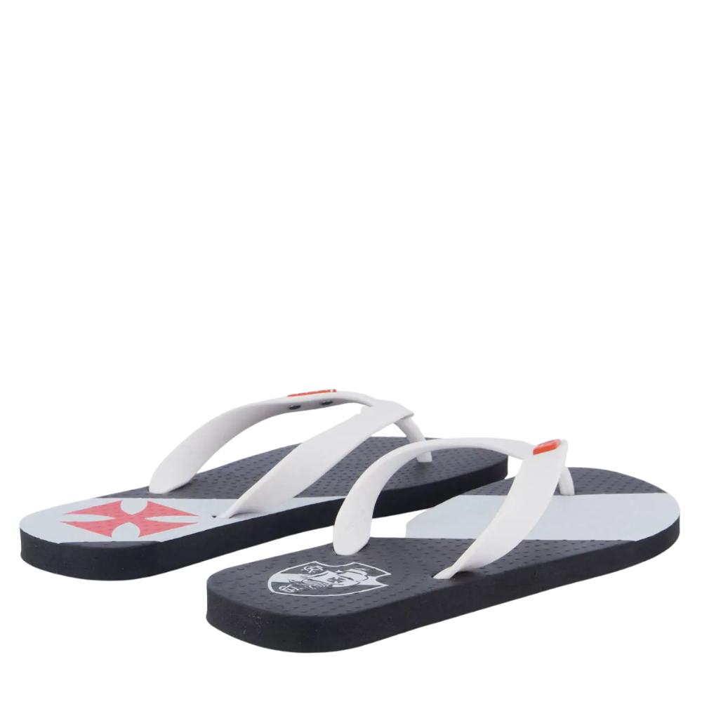 Chinelo Vasco Camisa I 24 Branco e Preto