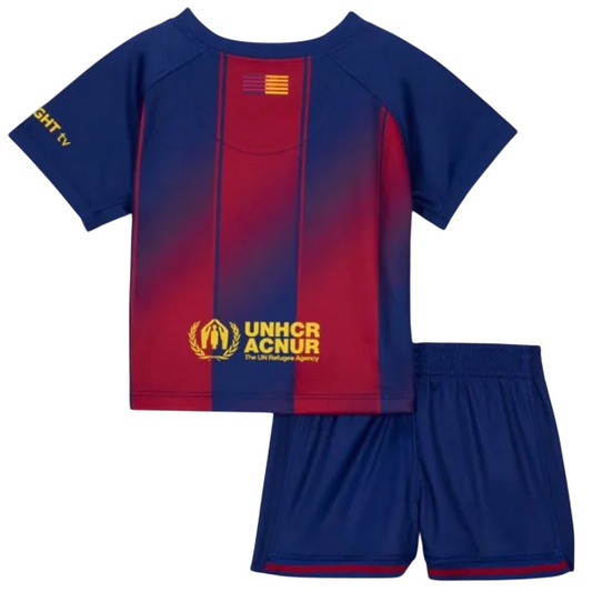 Conjunto Infantil Barcelona I 25/26 - Azul e Vermelho
