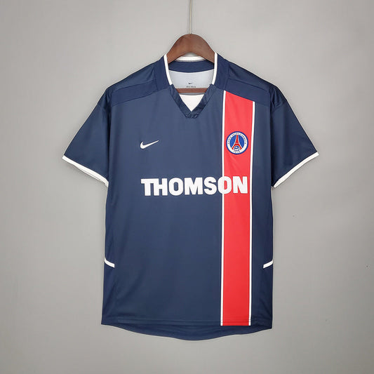 Camisa PSG Retrô 2002/2003 Azul e Vermelha  Nike