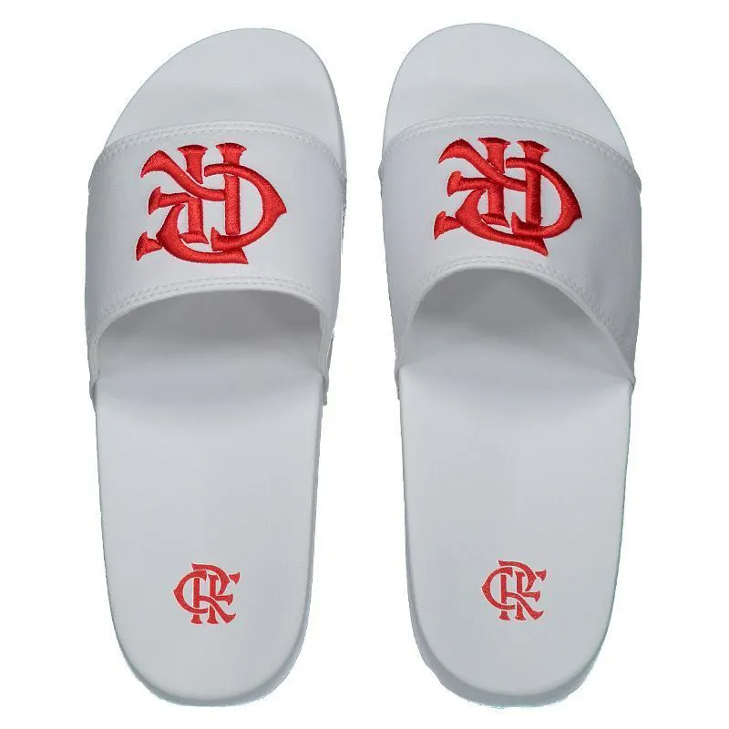 Chinelo Flamengo CRF Branco e Vermelho