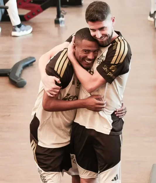 2627 Flamengo All sponsors Training Kit - Apricot Jersey